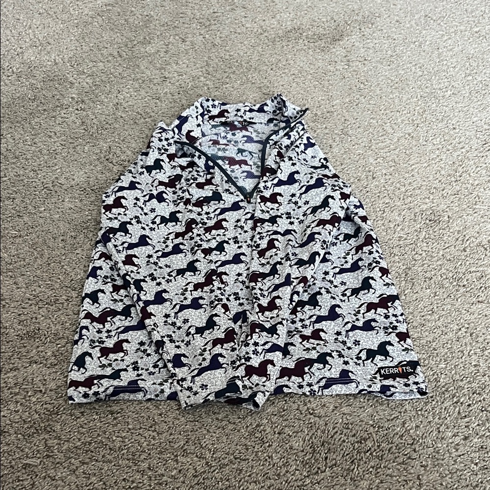 Kerrits Men's Horse Pattern Shirt - Black and White